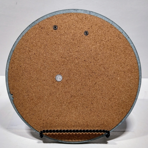 Vtg Godinger Silver Art Green Marble 10” Round Cheese Board Charcuterie Grapes - Picture 5 of 5